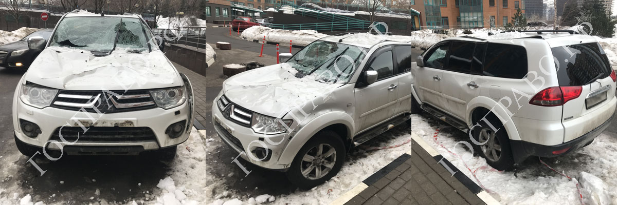 Оценка-автомобиля-после-падения-снега-паджеро